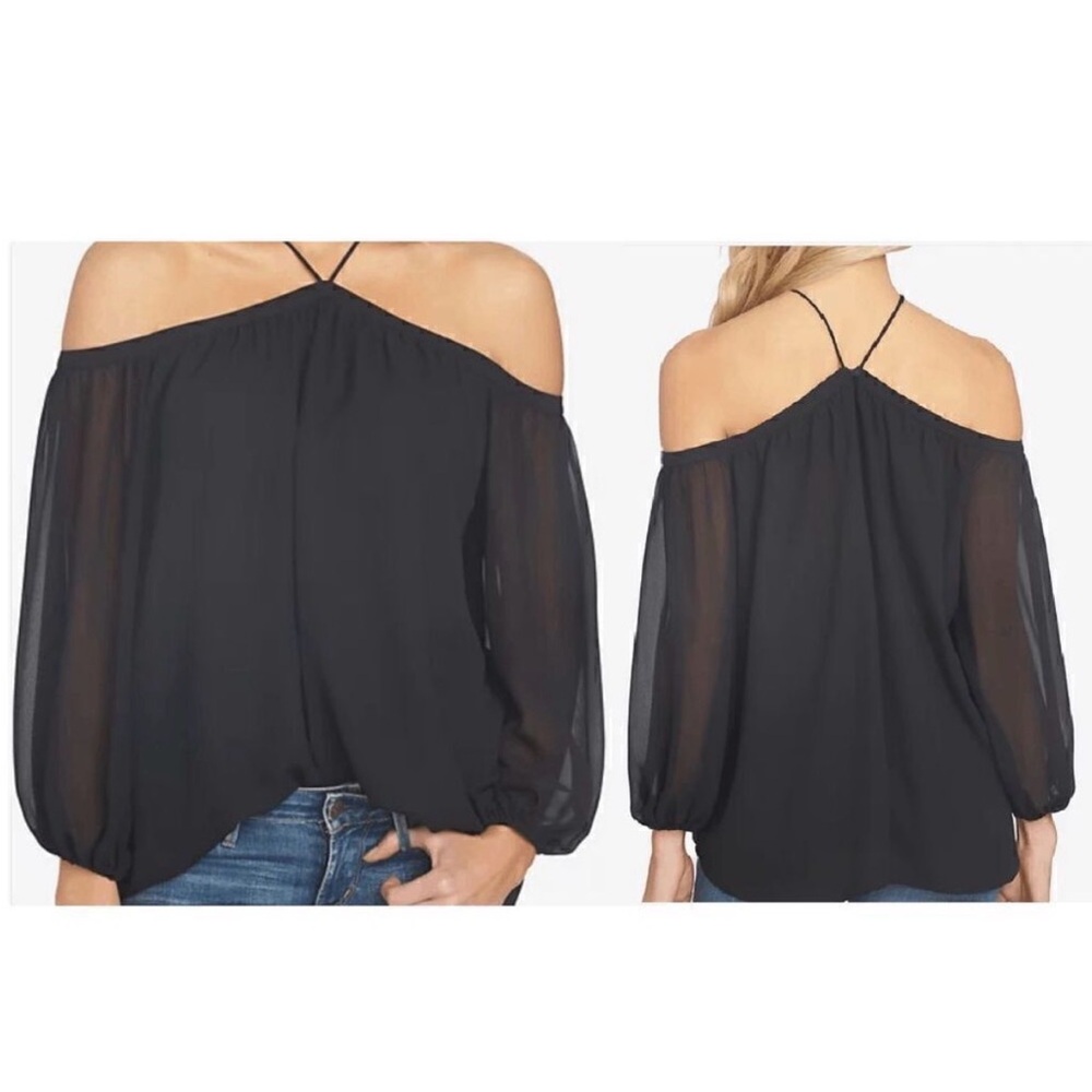 1. State peach off shoulder halter top Small / S sexy